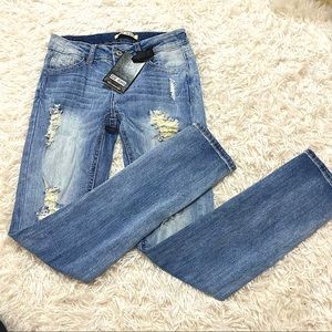 NWT distressed jeans!